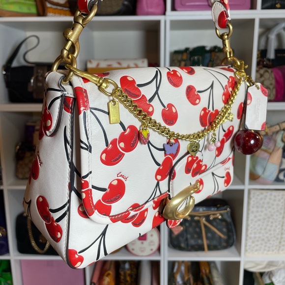 Coach Soft Tabby Shoulder Bag in Cherry Print 🍒 - Picture 5 of 17